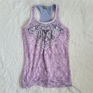 Athleta Purple Racerback Workout Tank Top Built In Bra Size S